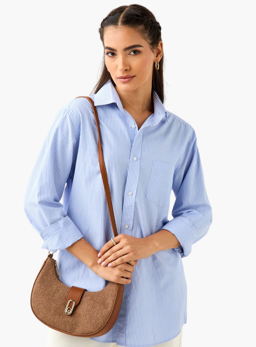 Chrisbella Textured Shoulder Bag