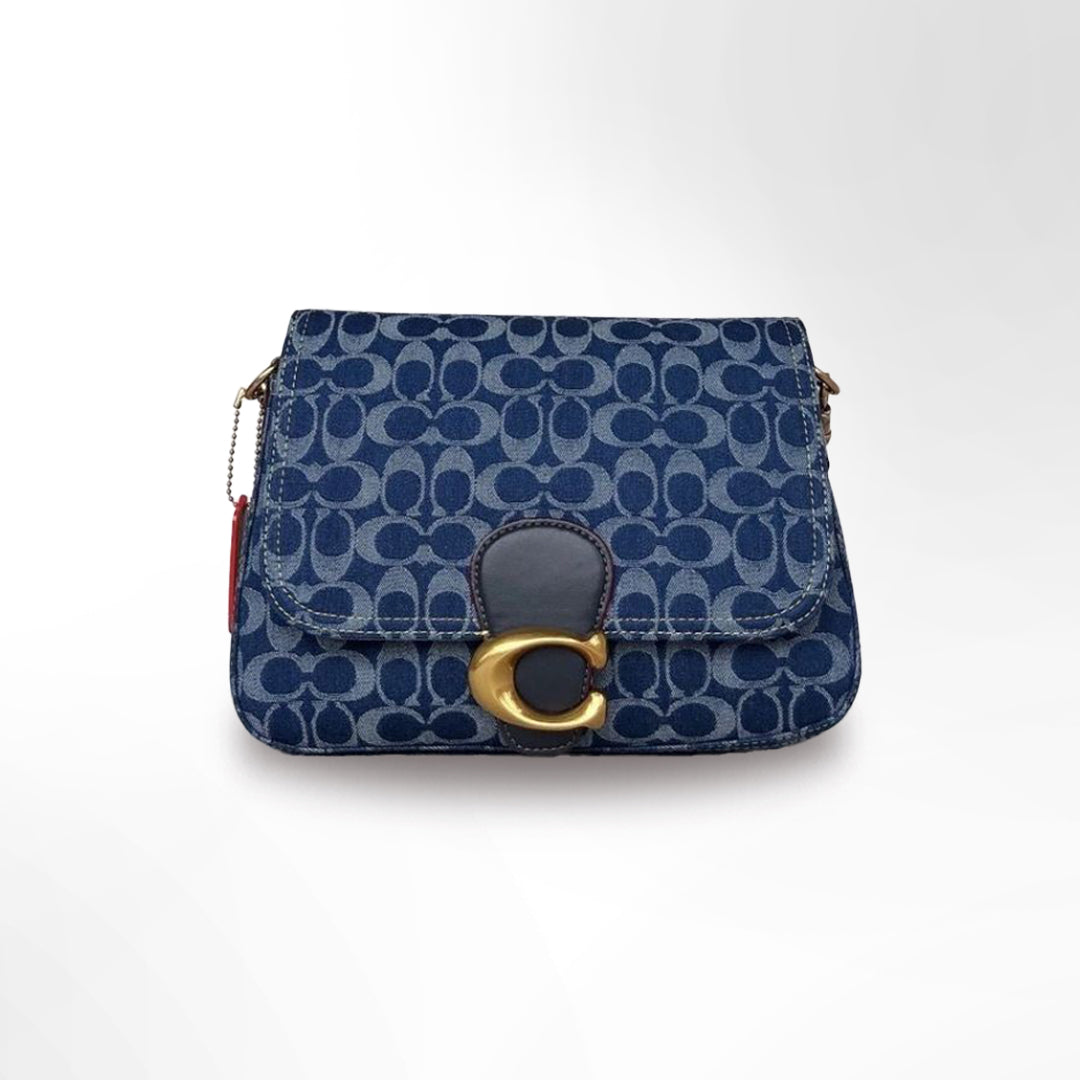 Soft Tabby Shoulder Bag In Signature Denim
