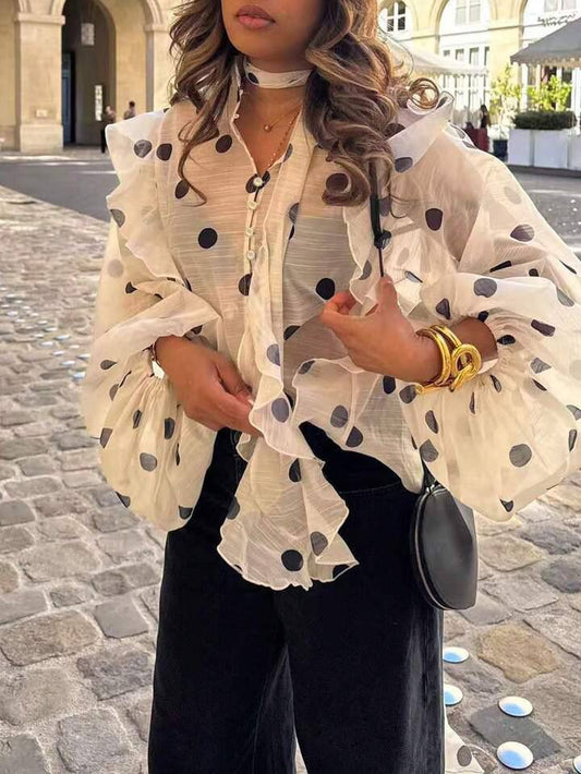 Polka Dot Organza shirt