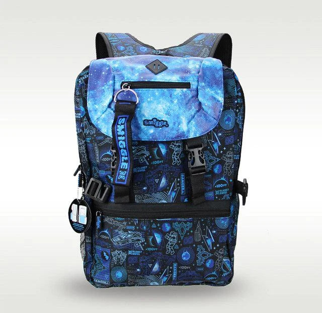 Smiggle Backpack Blue Space | (Gr1-Gr6) | 45cm