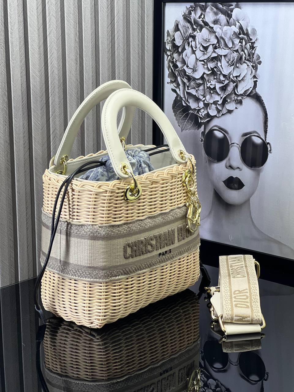 Christian Dior Rattan lady Dior
