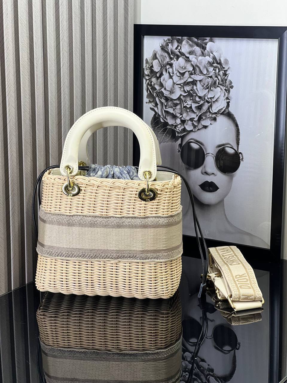 Christian Dior Rattan lady Dior