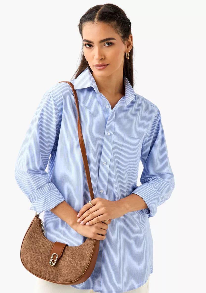 Chrisbella Textured Shoulder Bag