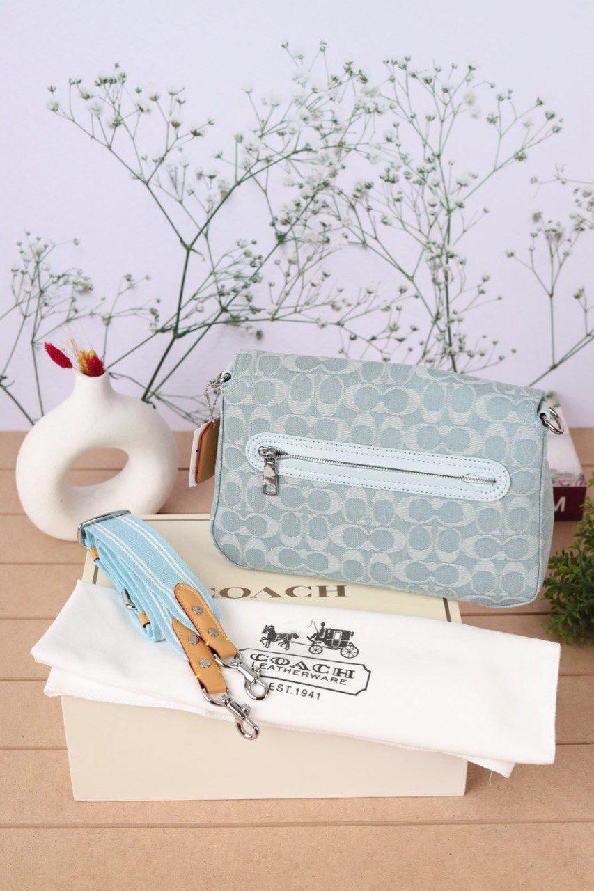 Soft Tabby Shoulder Bag In Signature Denim