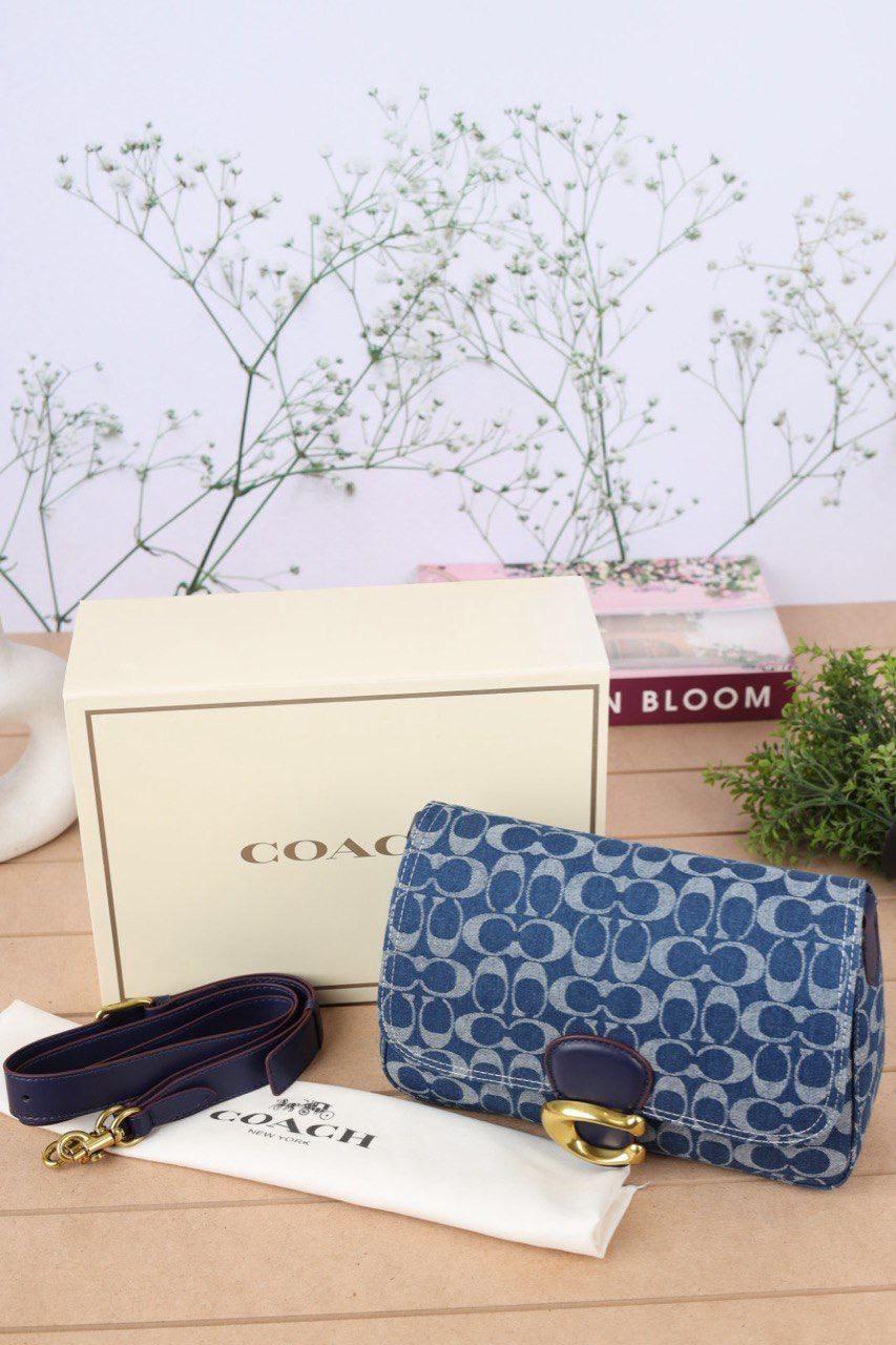 Soft Tabby Shoulder Bag In Signature Denim