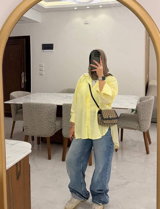 Oversize Gauze Shirt with Pocket