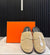 Hermes Suede Calfskin Go Mules