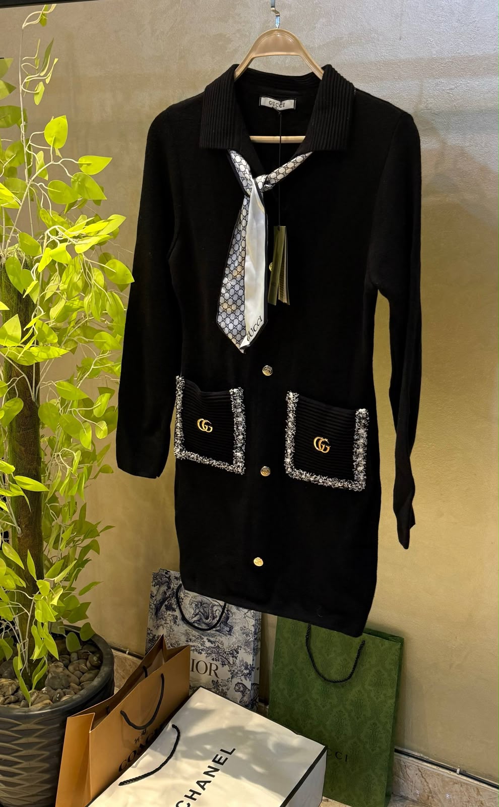 Gucci Helen Ribbed knit Dress