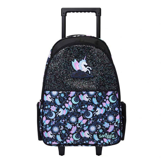 Smiggle Super Charge 18 inches Trolley Backpack Super Charge, Black Mix