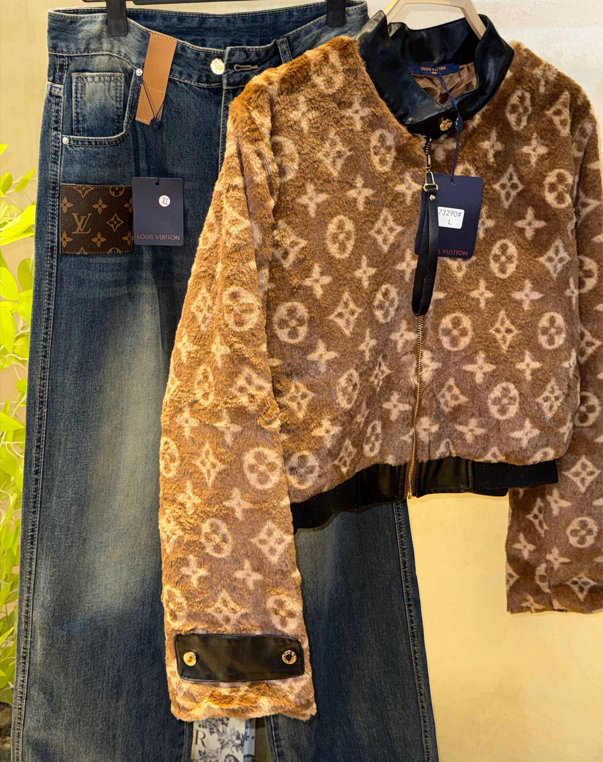 Louis Vuitton Monogram Fleece/Shearling Jacket