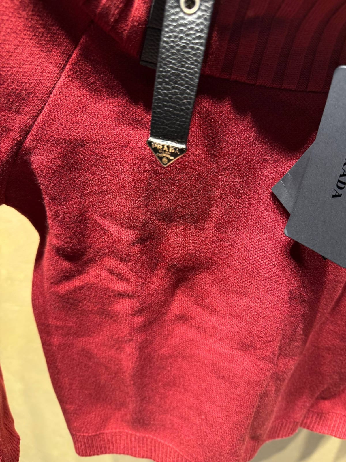 Prada Off Shoulder Knit Sweater