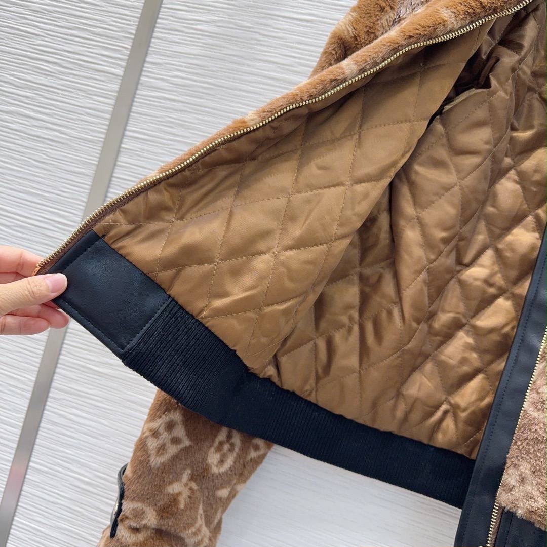 Louis Vuitton Monogram Fleece/Shearling Jacket