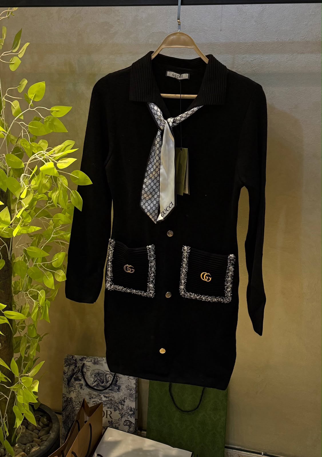 Gucci Helen Ribbed knit Dress
