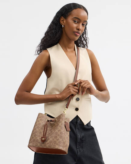 Coach Rowan Bucket Bag in Signature Canvas