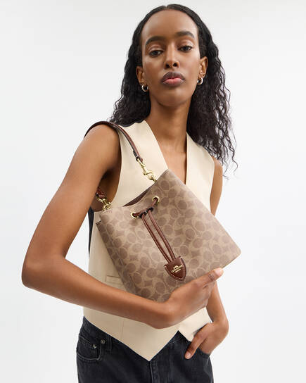 Coach Rowan Bucket Bag in Signature Canvas