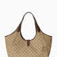 Gucci  GG Canvas Nailhead Jackie Bardot Bag