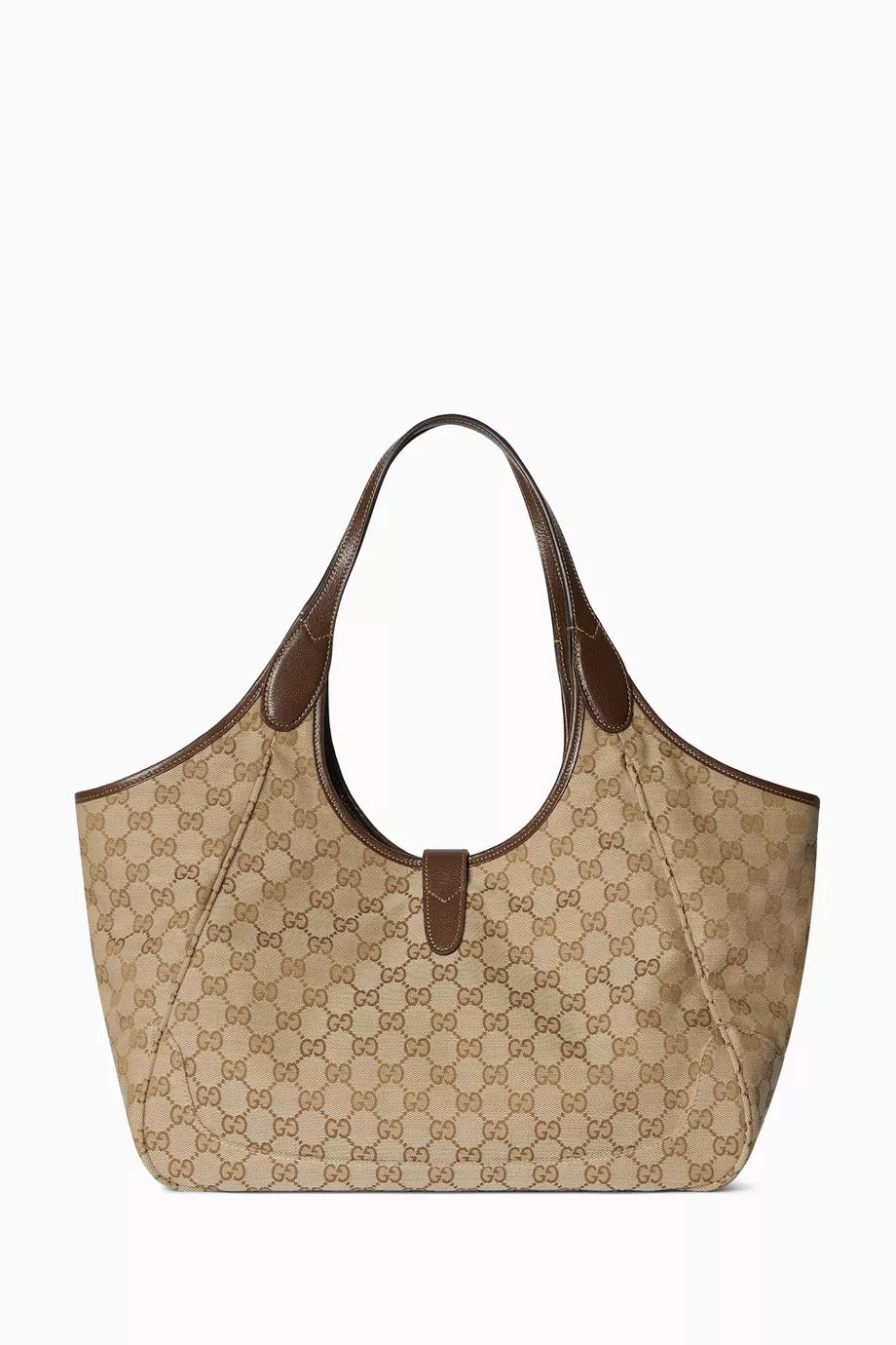 Gucci  GG Canvas Nailhead Jackie Bardot Bag