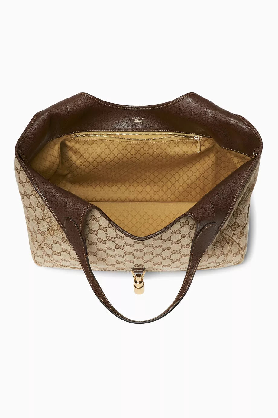 Gucci  GG Canvas Nailhead Jackie Bardot Bag