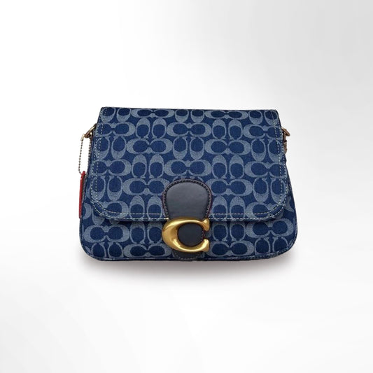 Soft Tabby Shoulder Bag In Signature Denim