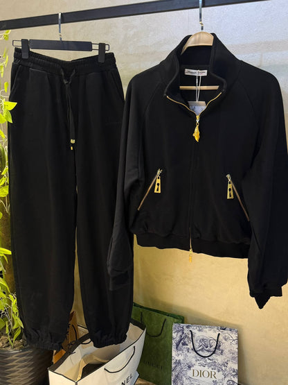 Schiaparelli Mock-Neck Zip-up Jacket and Matching Sweatpants