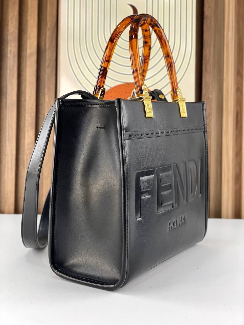 FENDI Sunshine logo-embossed tote bag