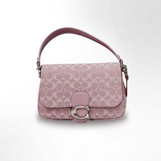 Soft Tabby Shoulder Bag In Signature Denim