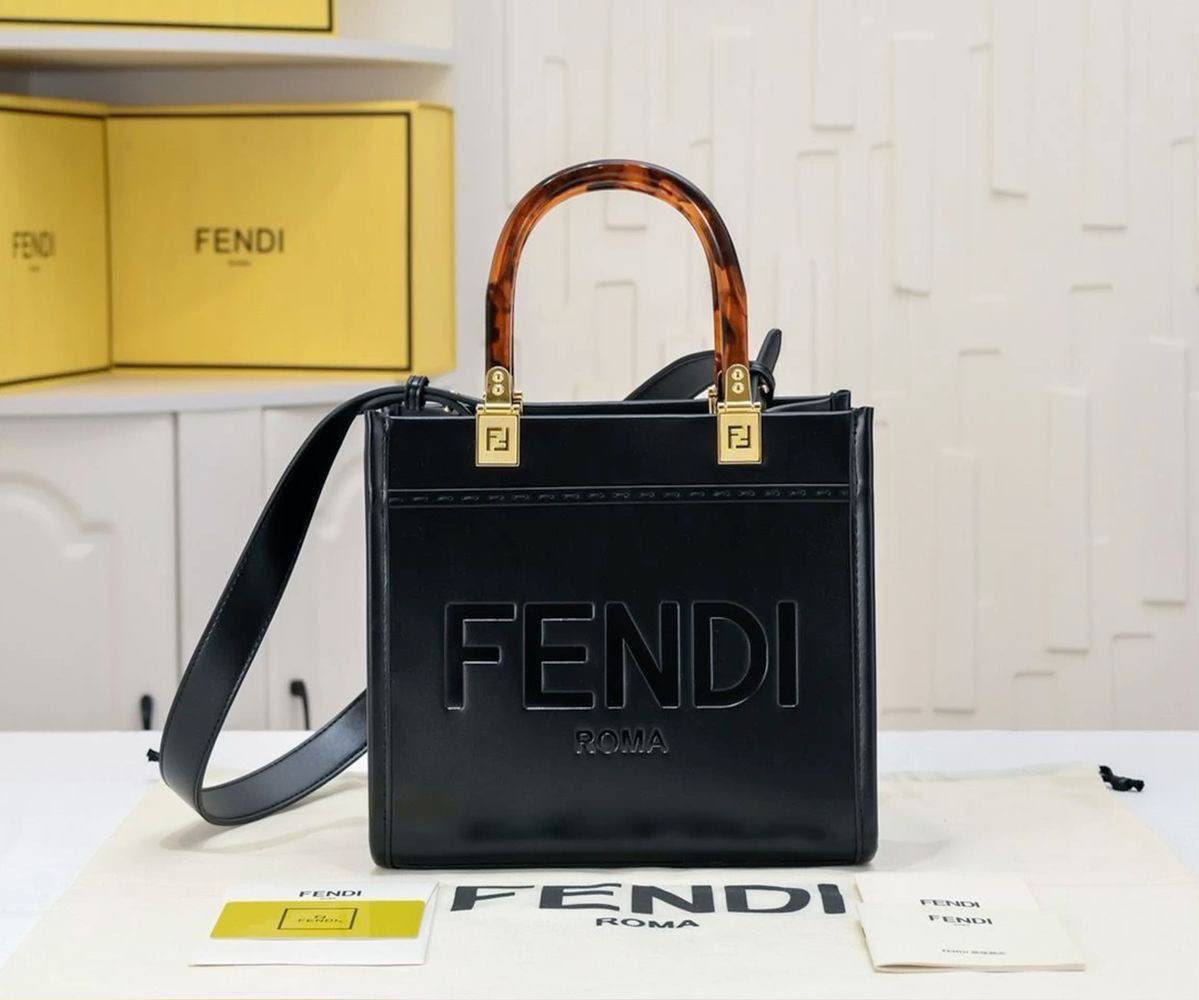 FENDI Sunshine logo-embossed tote bag