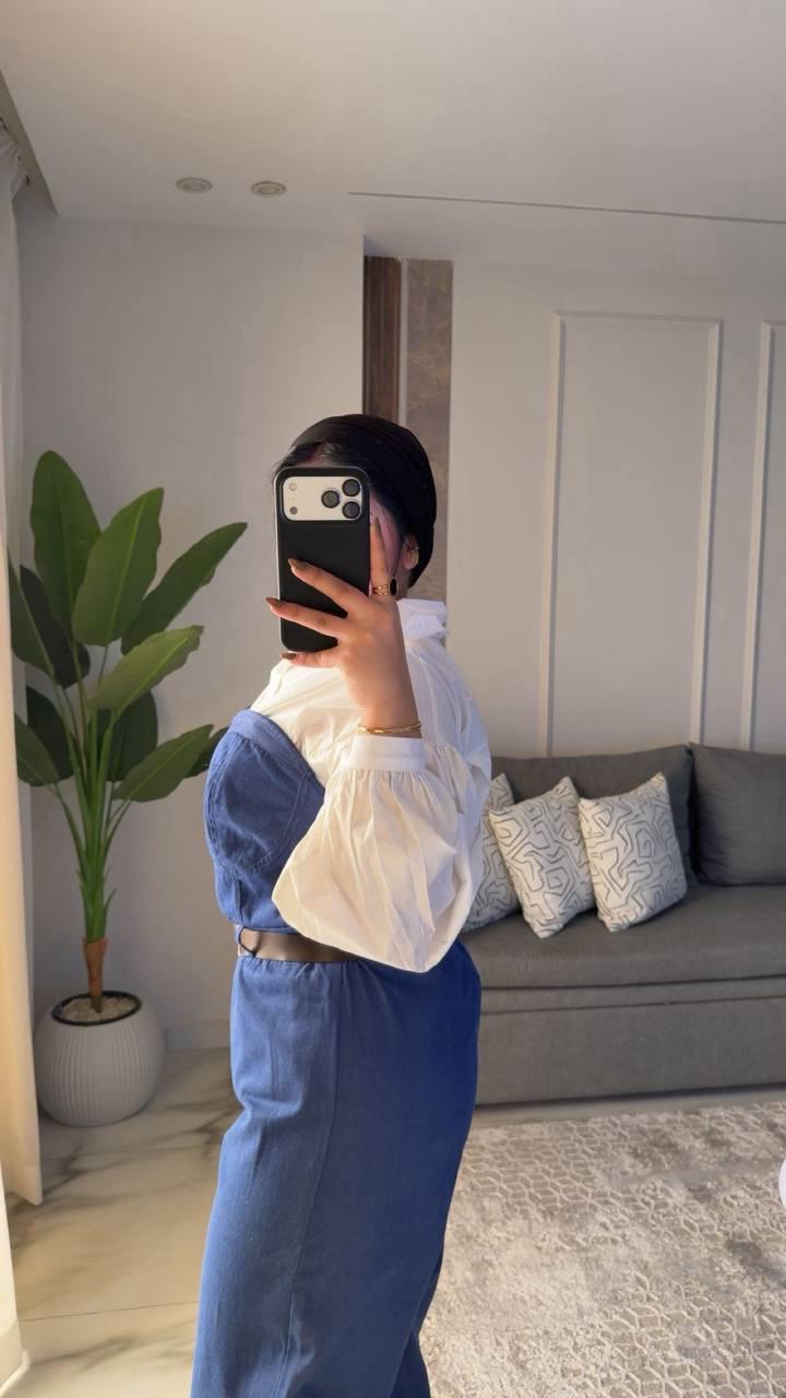 Denim Belted Jumpsuit
