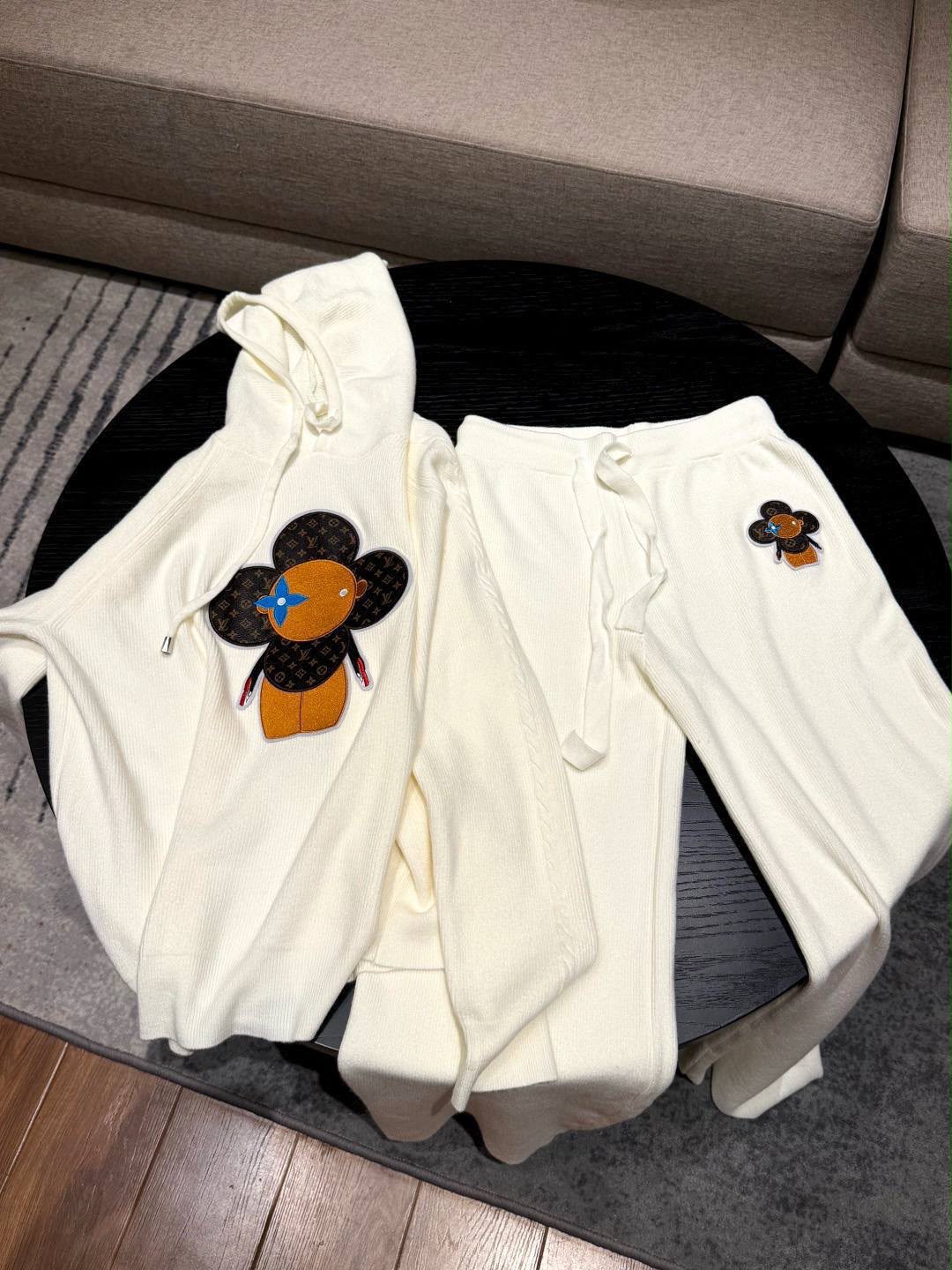 Cable-Knit style Two-Piece Tracksuit