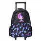 Smiggle Backpack Trolley with Light-Up Wheels in the Black Mermaid design