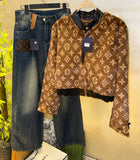 Louis Vuitton Monogram Fleece/Shearling Jacket