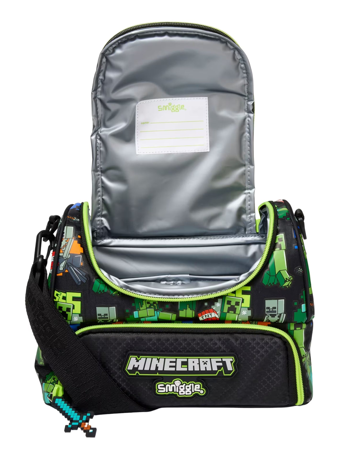 Smiggle Minecraft Double Pocket Lunchbox With Strap