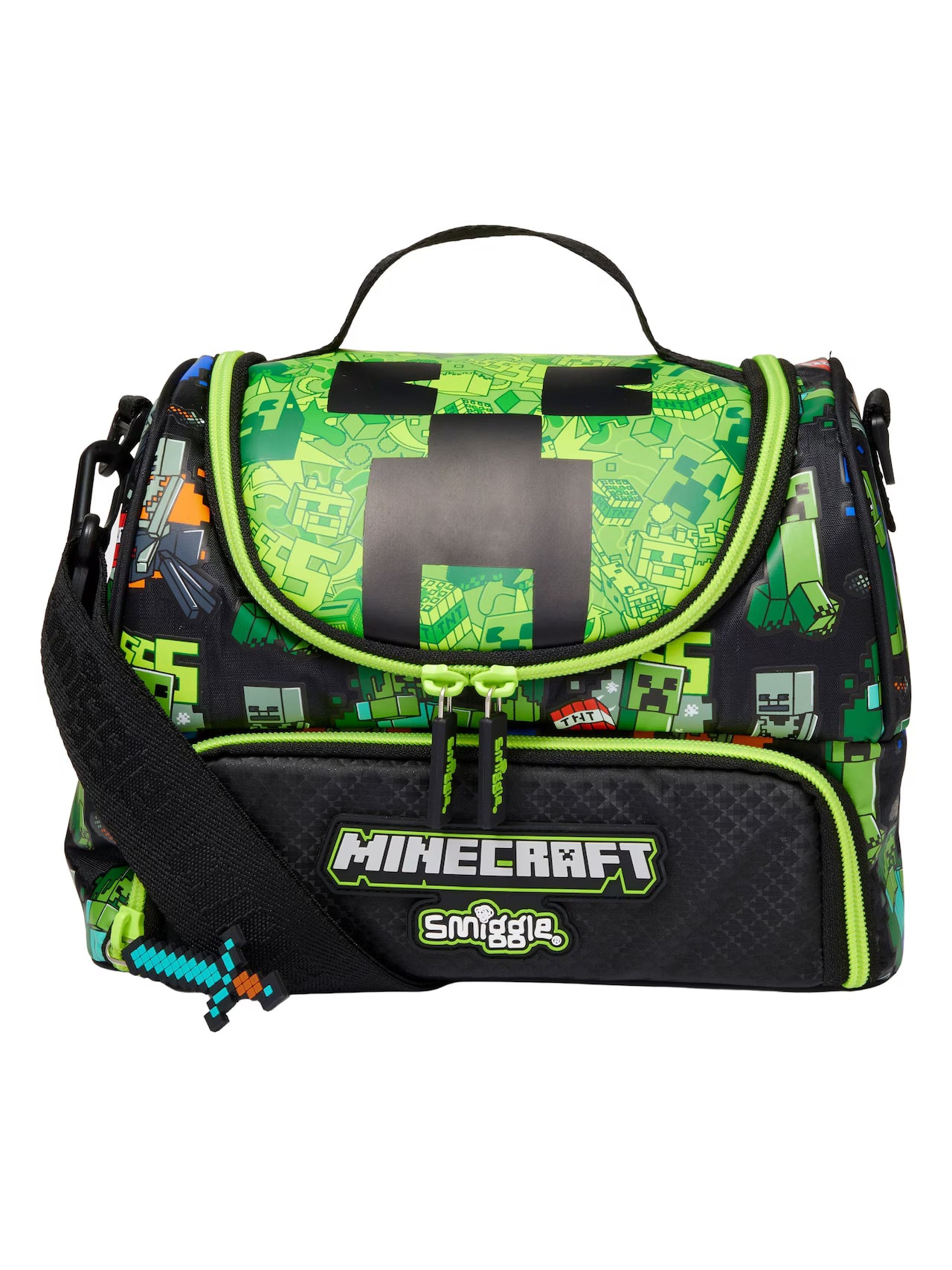 Smiggle Minecraft Double Pocket Lunchbox With Strap