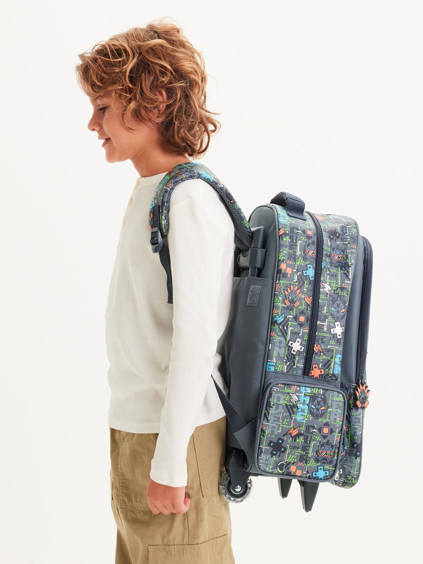 Smiggle Trailblazer Trolley Backpack With Light Up Wheels