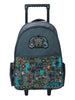 Smiggle Trailblazer Trolley Backpack With Light Up Wheels - Grey