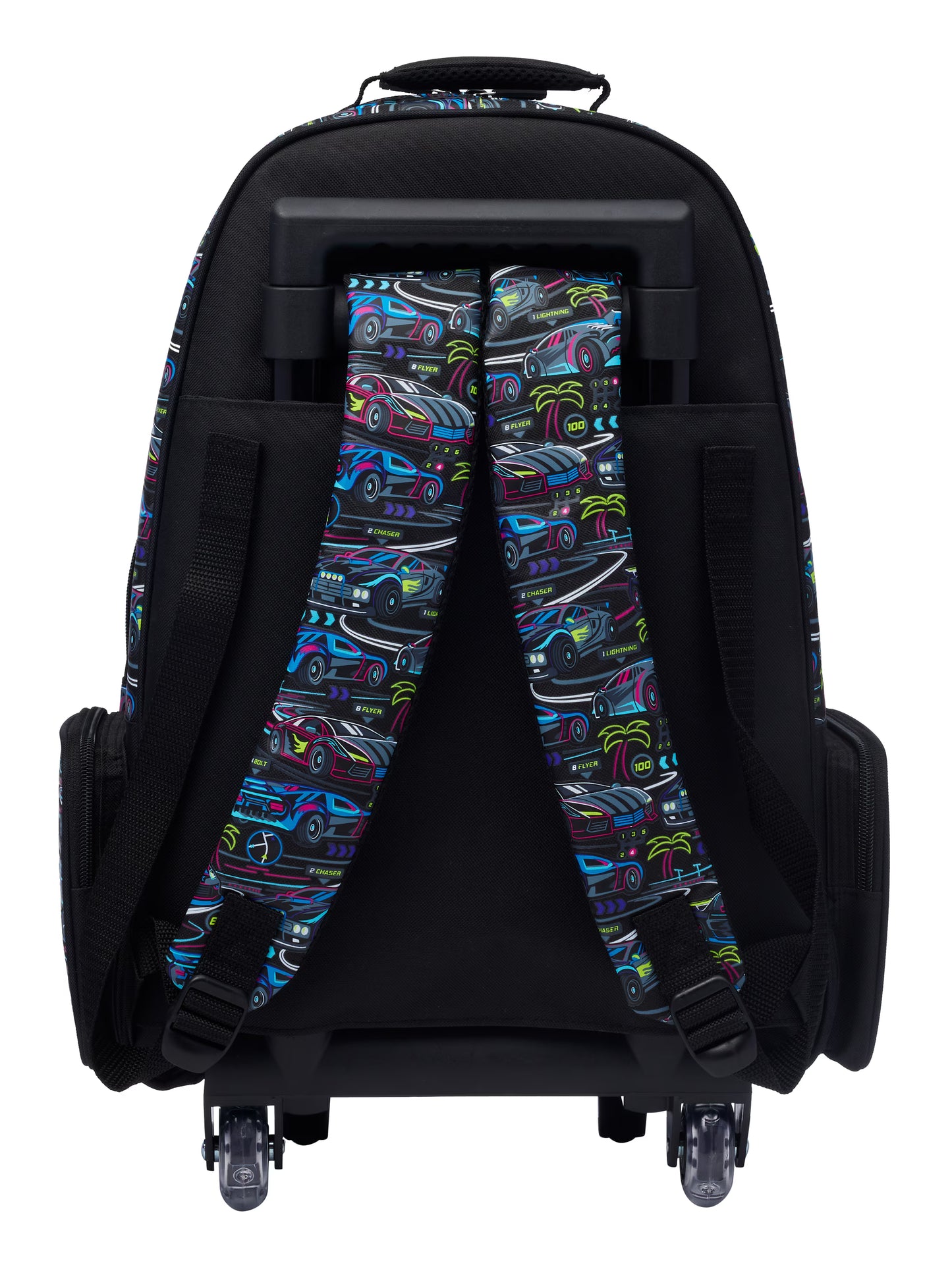 Smiggle Bright Eyes Trolley Backpack With Light Up Wheels