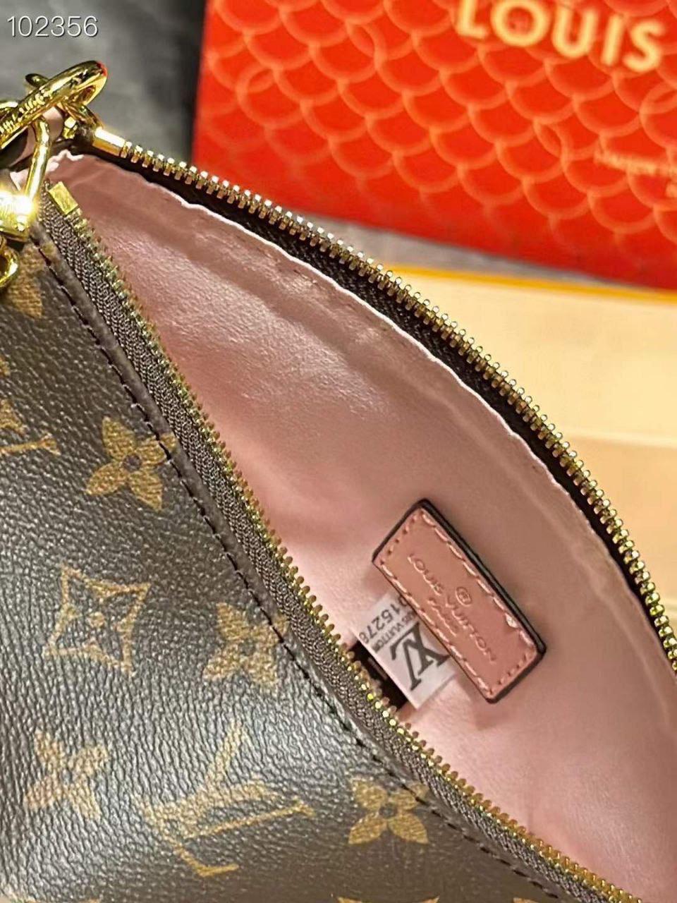 Louis Vuitton Monogram Pochette with Gold Chain