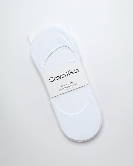 Calvin Klein Men's 3-Pack No Show Lined Crew Socks