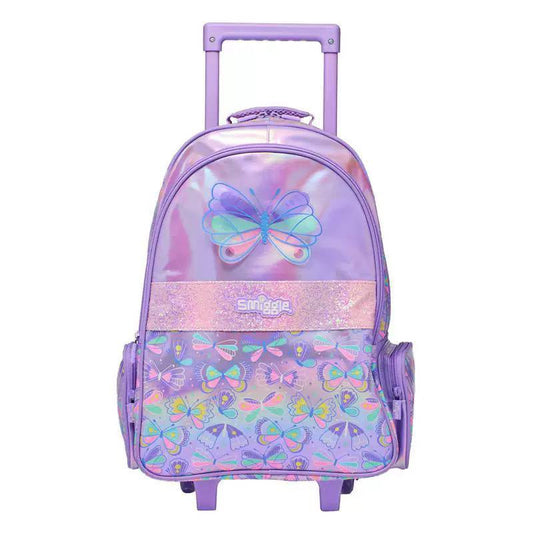 Smiggle Flutter Trolley Backpack With Light Up Wheels