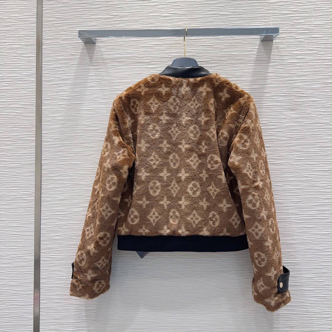 Louis Vuitton Monogram Fleece/Shearling Jacket