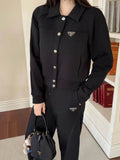 Elegant black Prada tracksuit