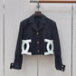 Chanel-style cropped black blazer