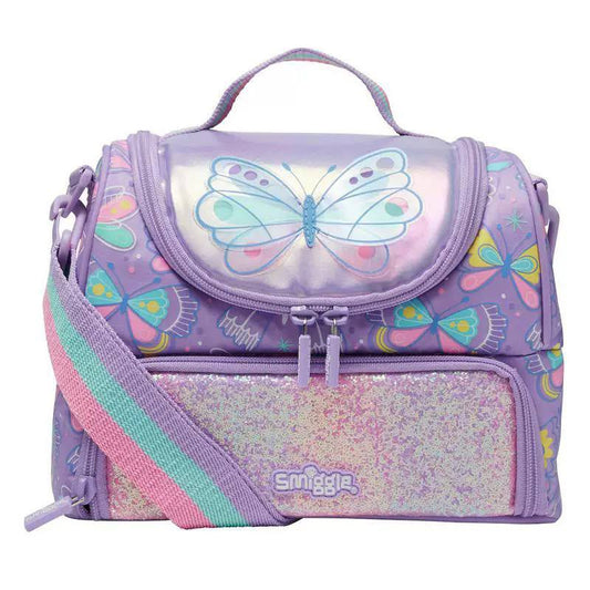 Smiggle Purple butterfly  Double Decker Lunch Bag