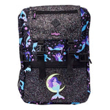 Smiggle black mermaid and moon theme Foldover 18 Backpack