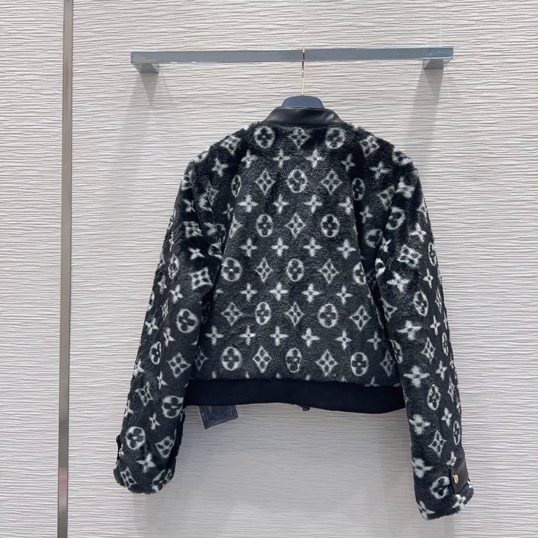 Louis Vuitton Monogram Fleece/Shearling Jacket