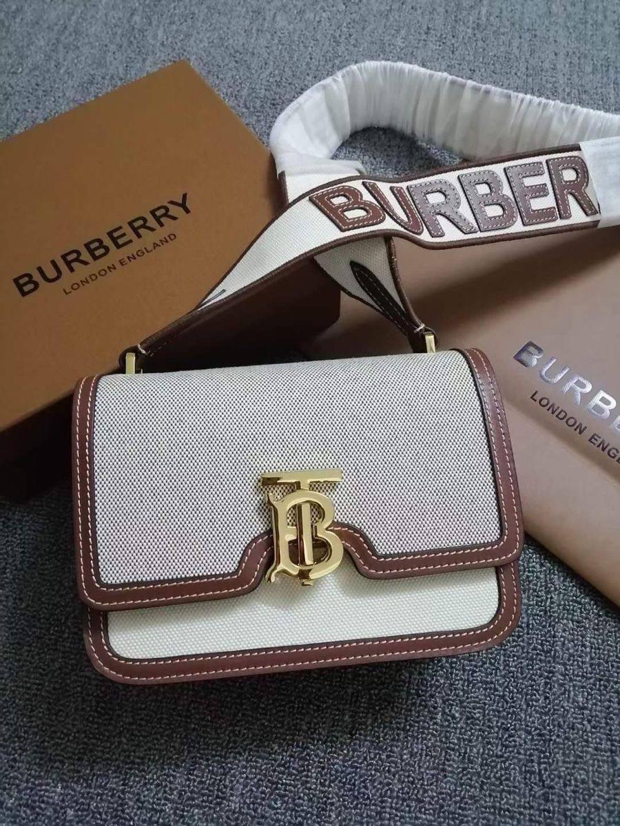 🇬🇧 Burberry Two-Tone Canvas TB Bag