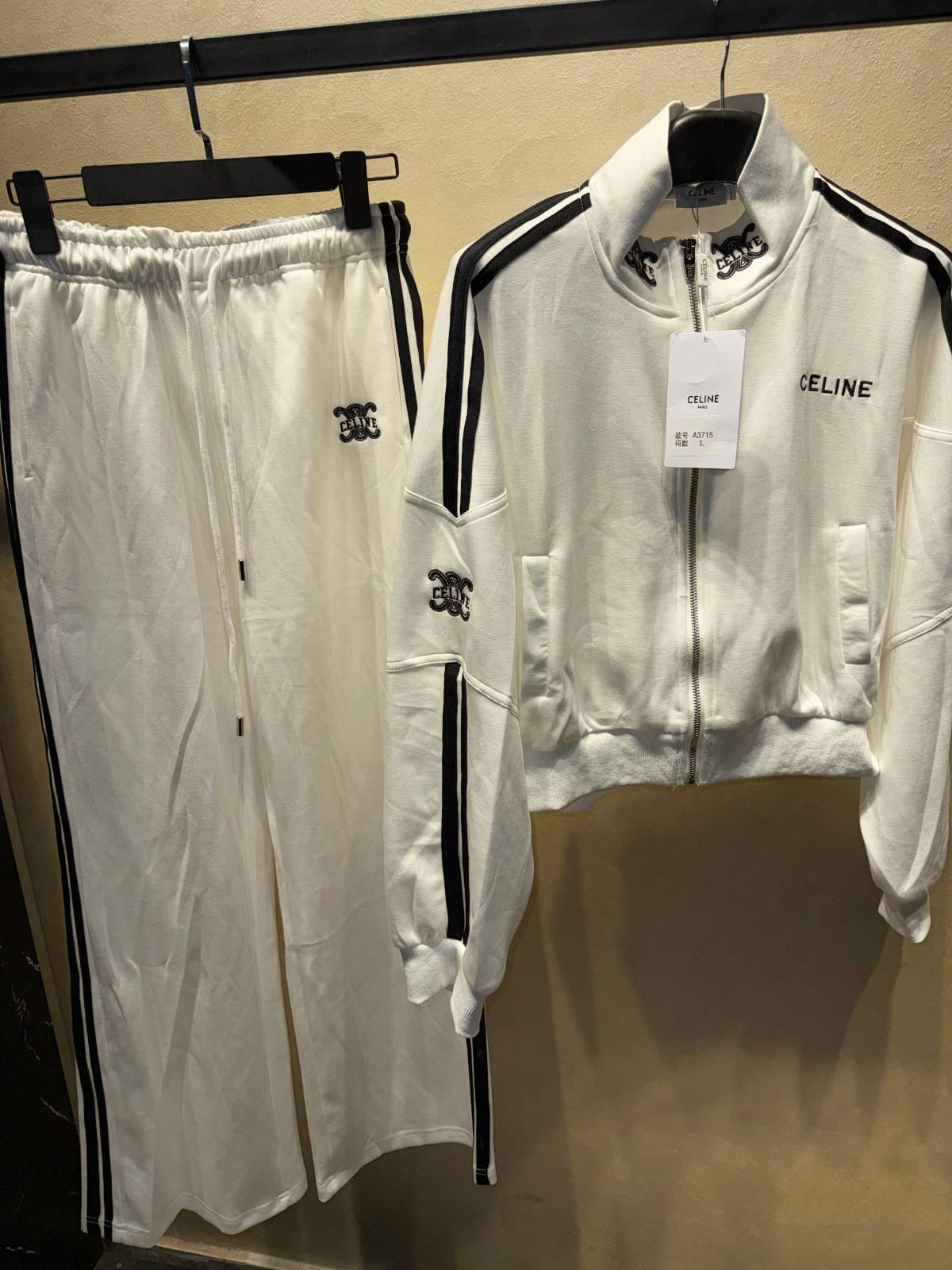 CELINE White Tracksuit Set