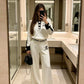 Chanel white knit two-piece set