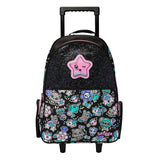 Smiggle Trailblazer Black Trolley Backpack for Kids, 3Y+