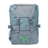 Smiggle Dino stomp grey Attach Foldover 18 inches Backpack